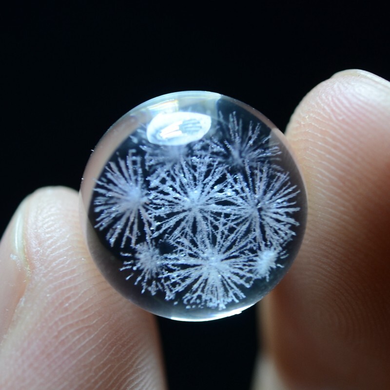 14mm New Find Rare NATURAL PRETTY Fireworks phantom QUARTZ CRYSTAL Sphere BALL