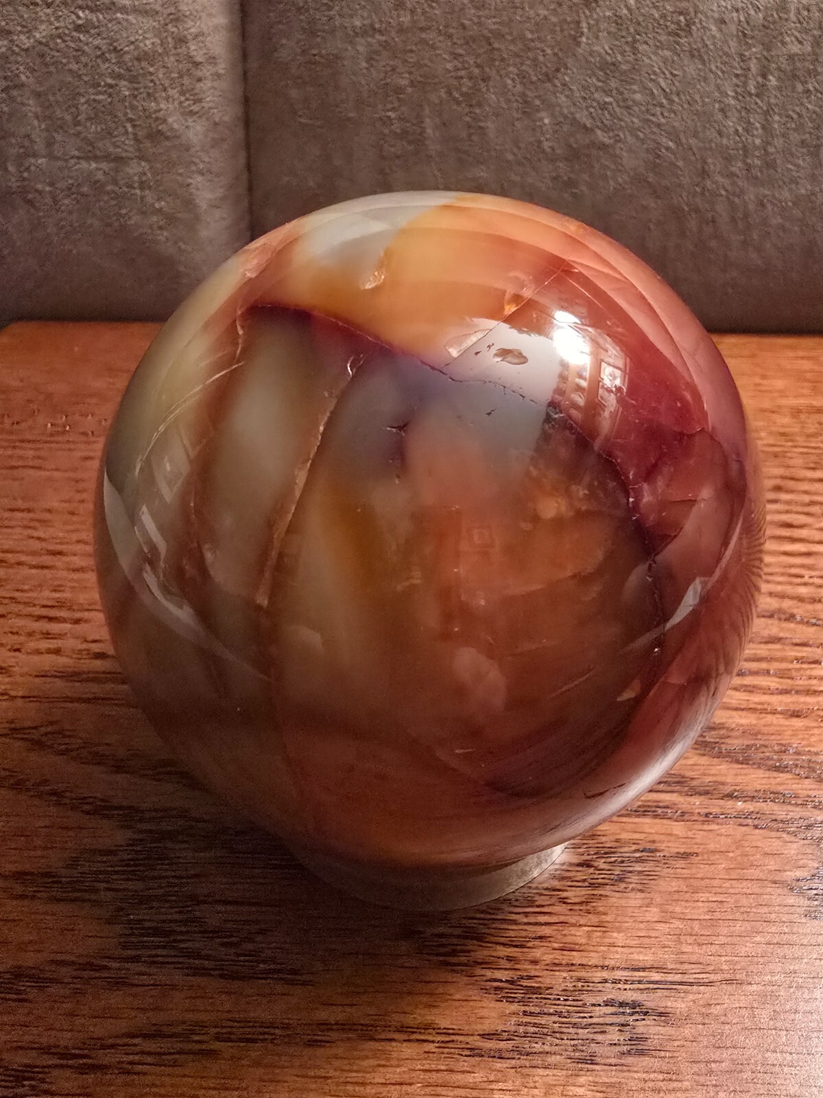MINERAL CARNELIAN SPHERE VERY EXCELLENT NEVER DISPLAYED