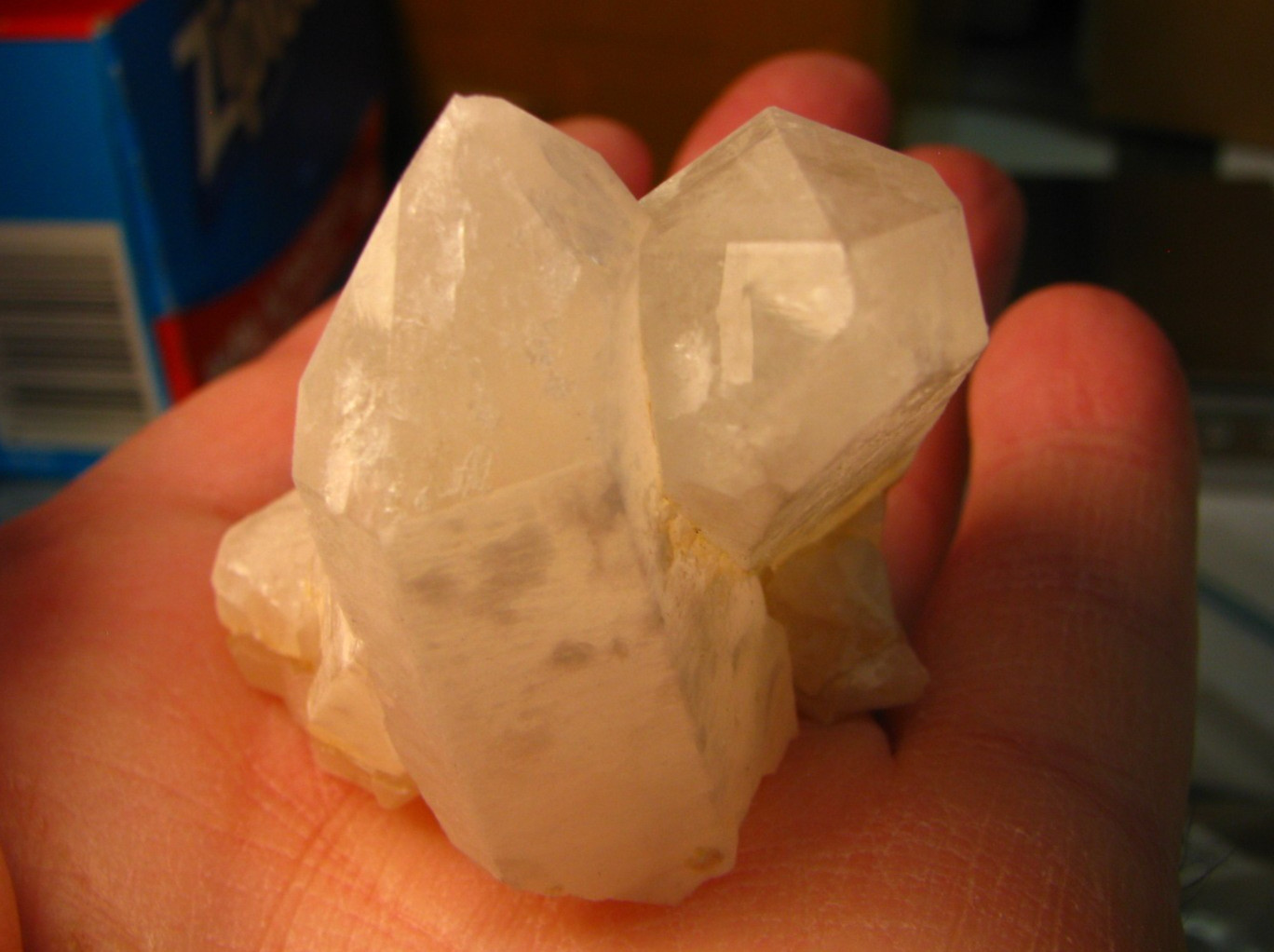 2 WHITE QUARTZ CRYSTAL CLUSTERS 2.4in & 1.84in ARKANSAS USA #216