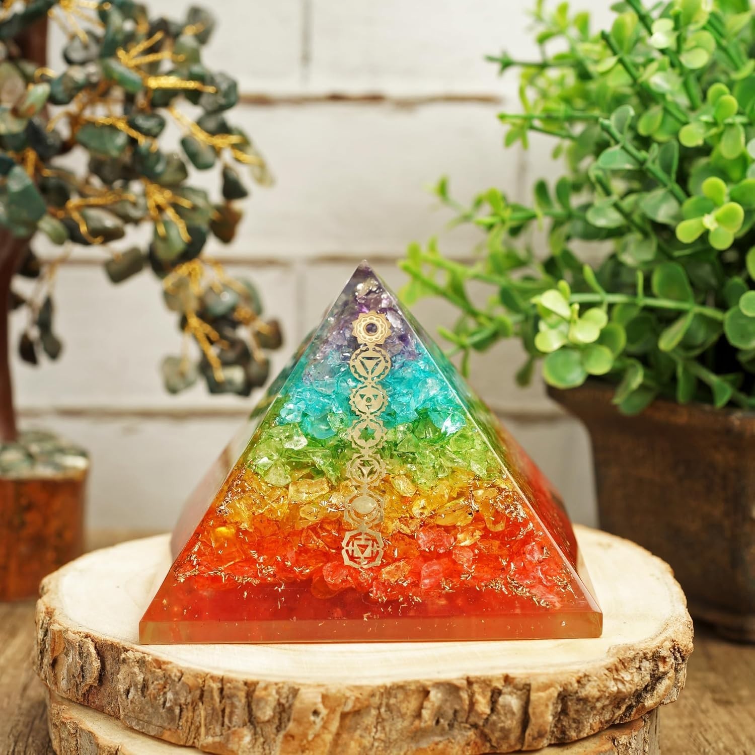 Handcrafted Orgone Pyramid Chakra Balancing Energy Generator Meditation Pyramid