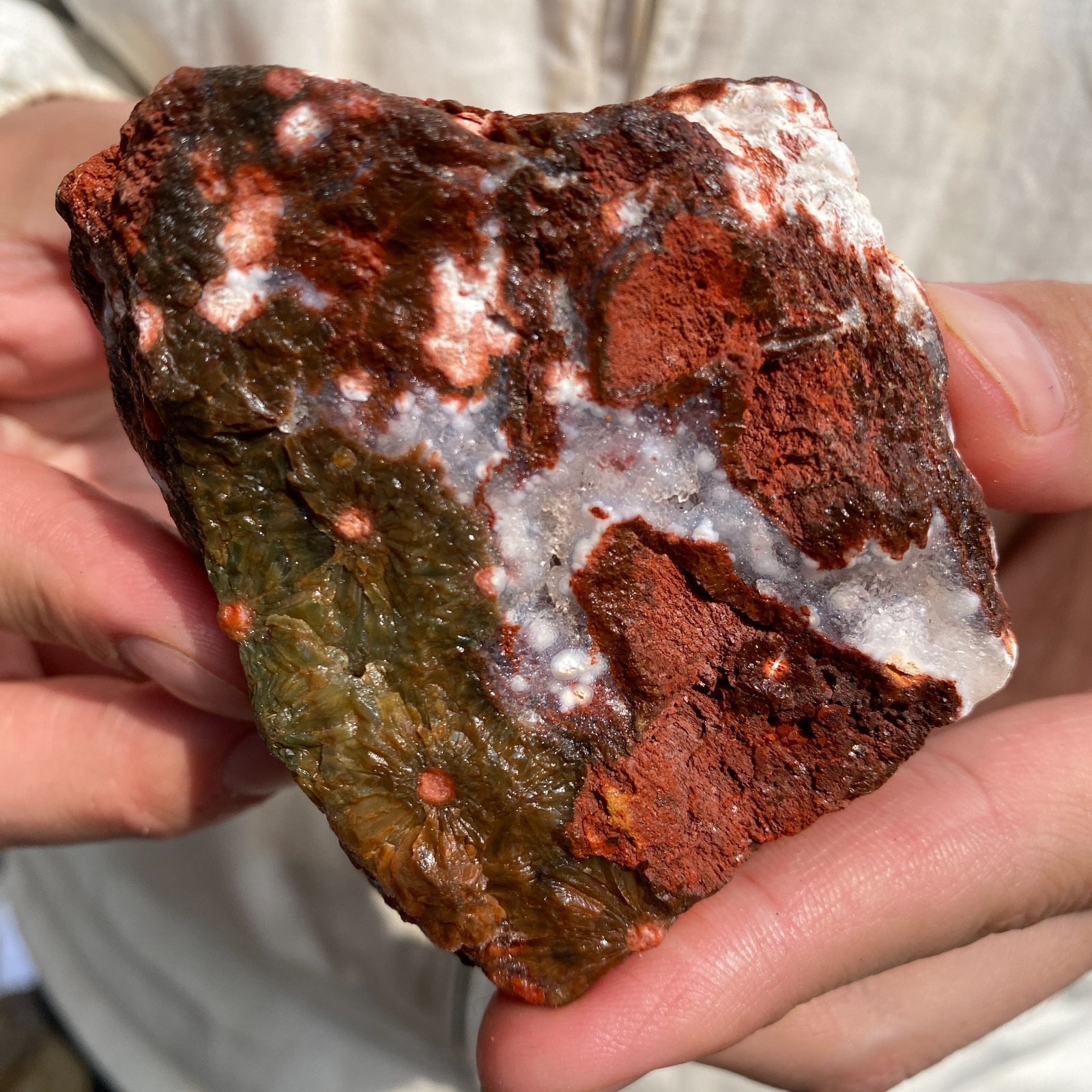270G Rare Natural Raw Ocean Jasper Rough Quartz Crystal Mineral SpecimeM