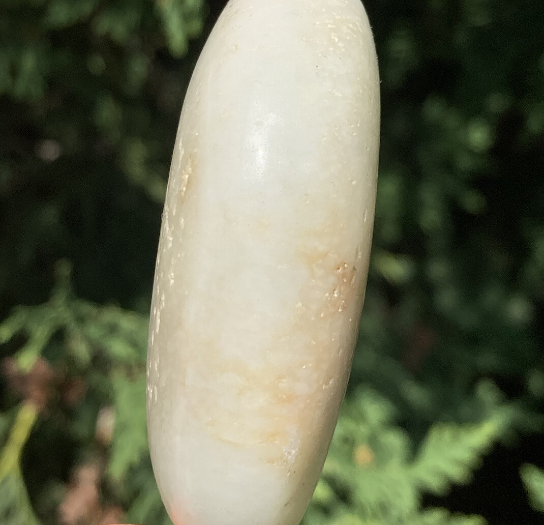 Handmade Polished BLUE ARAGONITE Healing Crystal Palm Stone KIPUSHI CONGO 2.28″