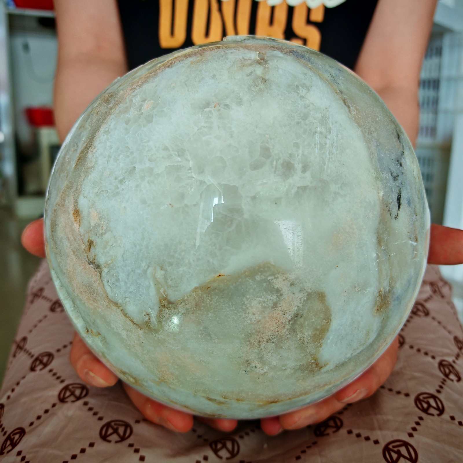 10LB RARE Natura crystal Moroccan Geode Sphere Quartz Crystal Healing