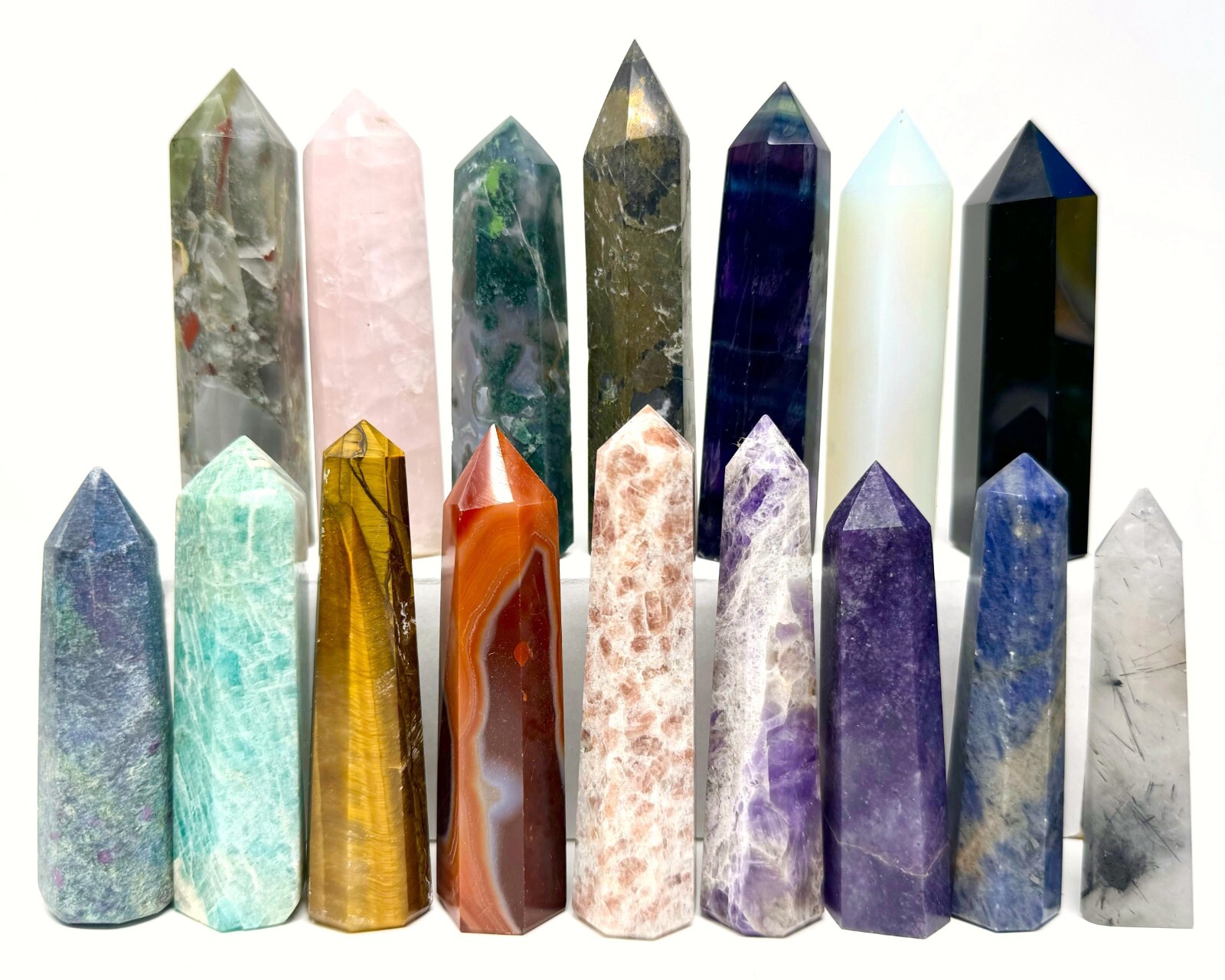 Natural Polished Crystal Obelisks / Towers – Choose Gemstone (Healing Crystals)