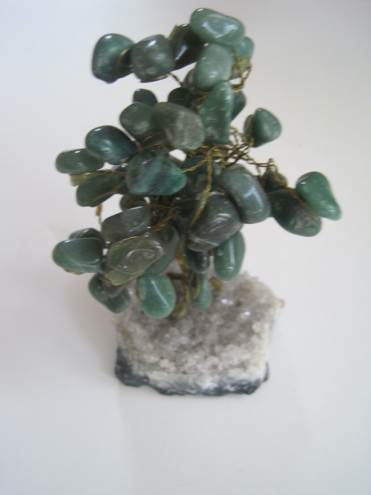 Jade Tree On Quartz Crystal
