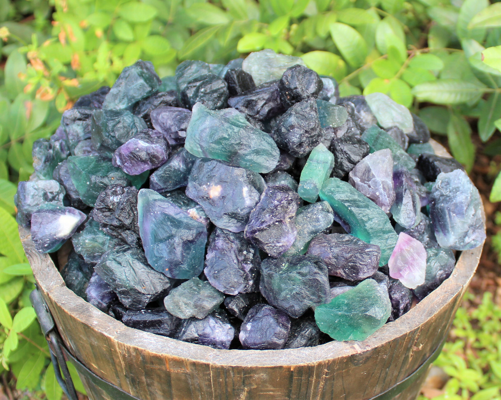 2 lb Bulk Lot Natural Rough Fluorite (Crystal Healing Raw Rock Mineral)