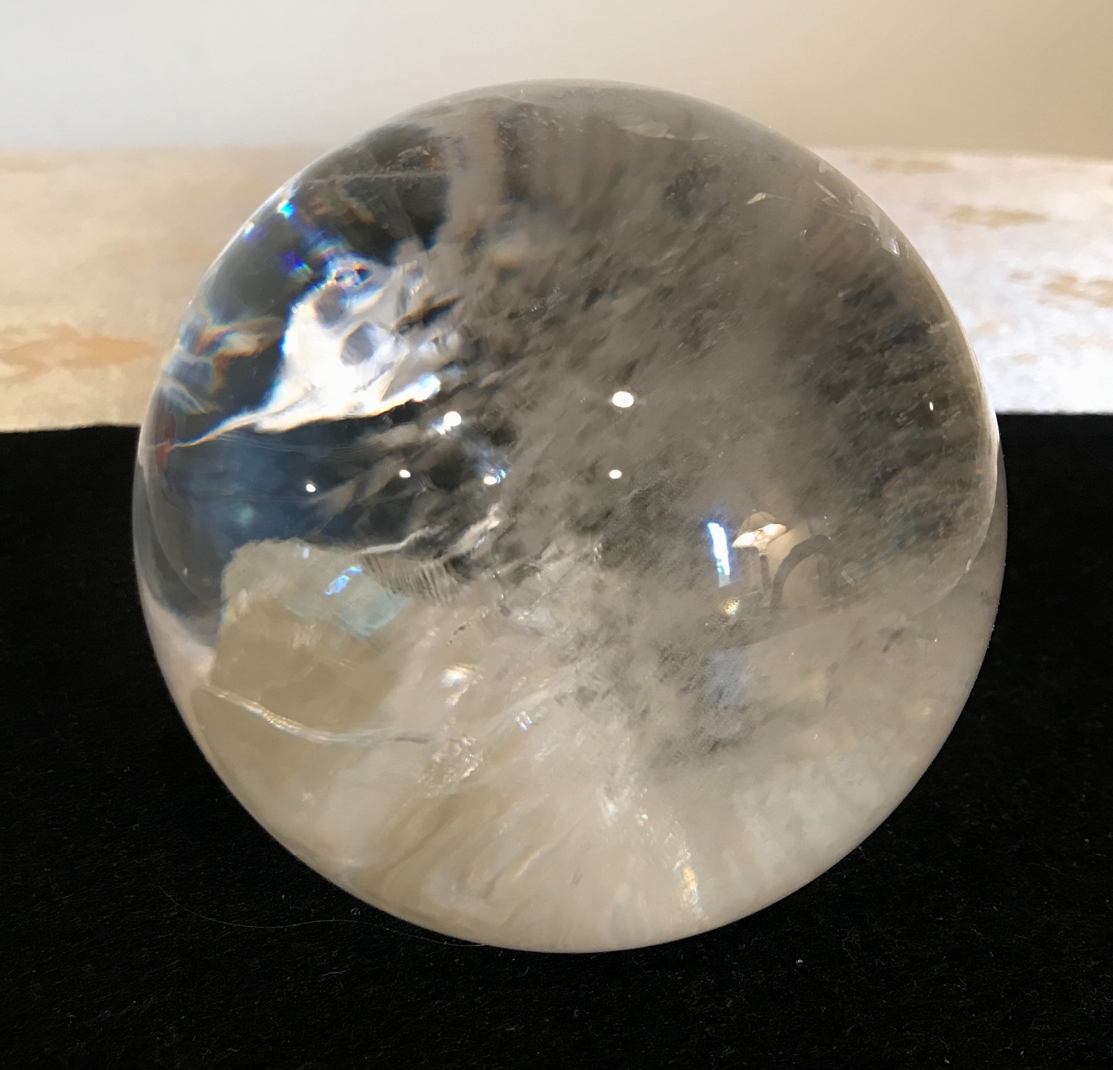 Clear Polished Crystal Globe – Diameter 4″ inches