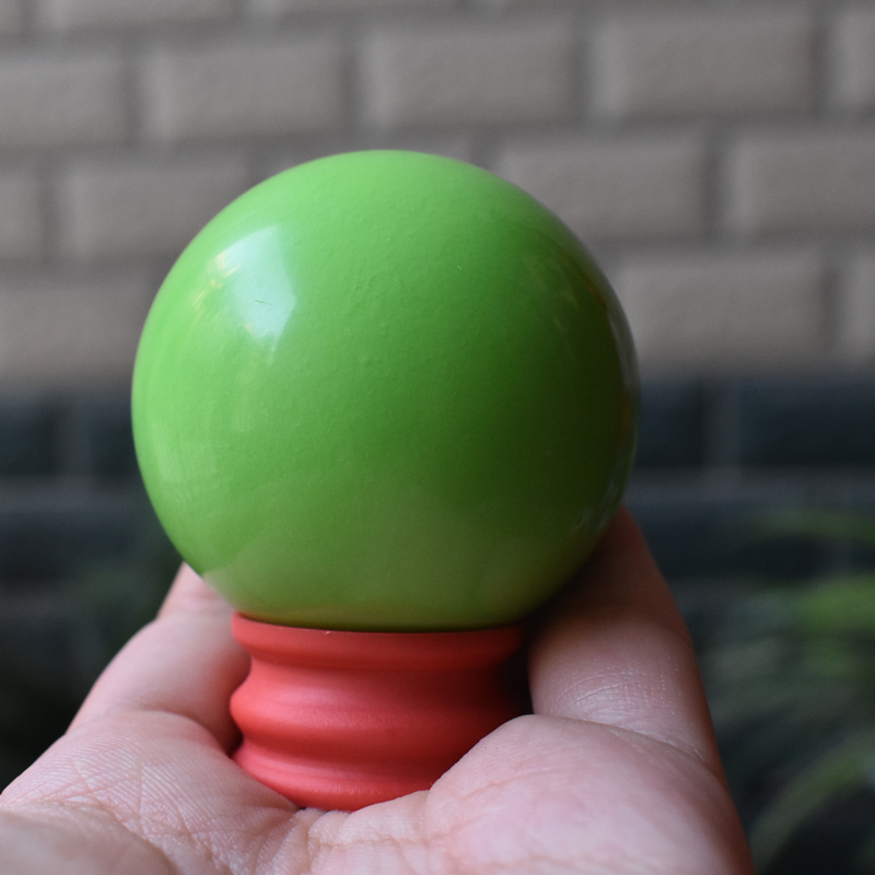 51MM Green Luminous Jade Crystal Sphere Ball Glow In The Dark Stone With Base