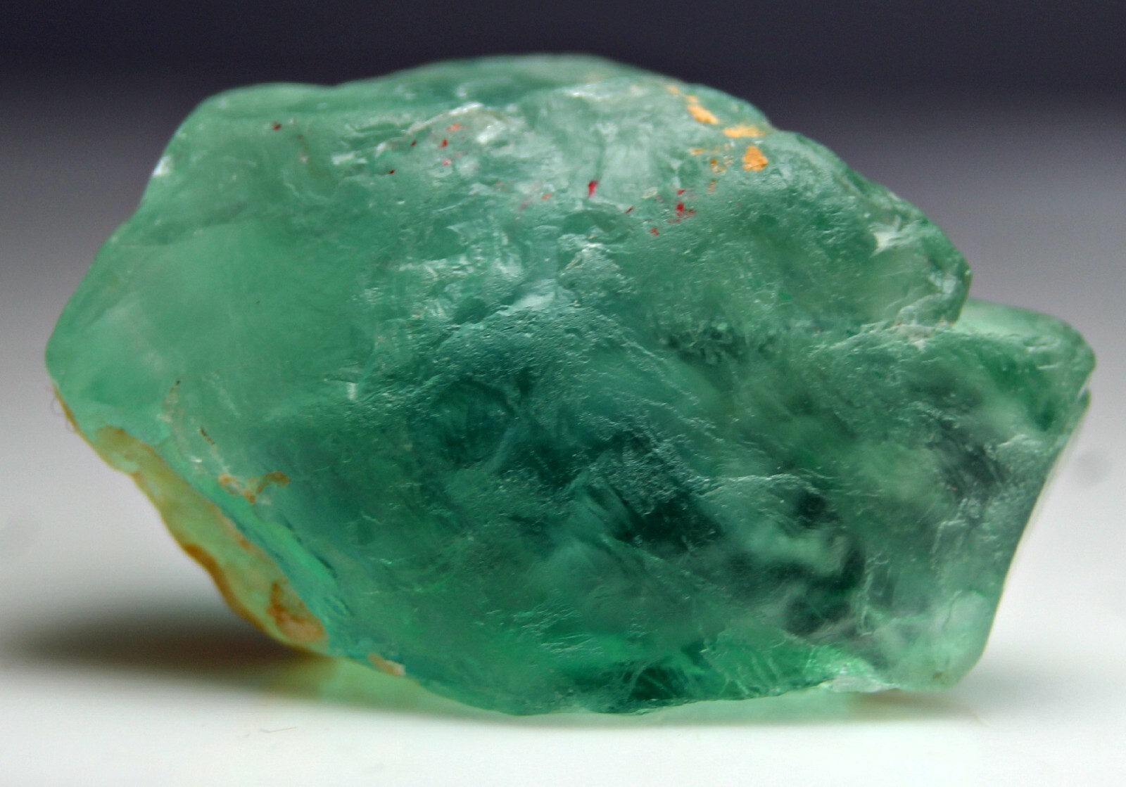 57 CT Eye-catchting Rare Green Fluorite Eye Clean Facet Grade Crystal From Afgha