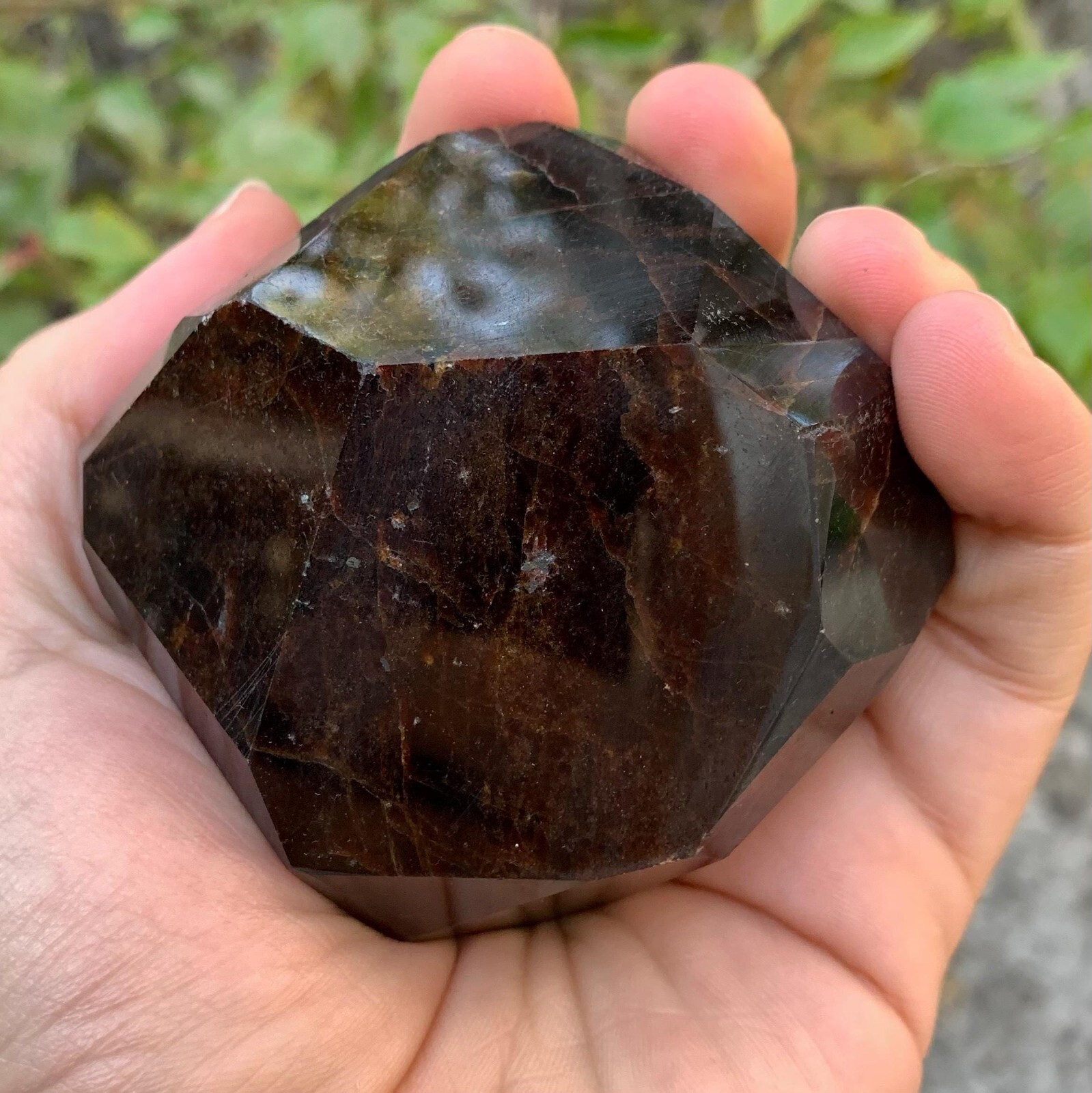 1.34 Lbs Large Lustrous Red Almandine Faceted Garnet, Faceted Red Garnet
