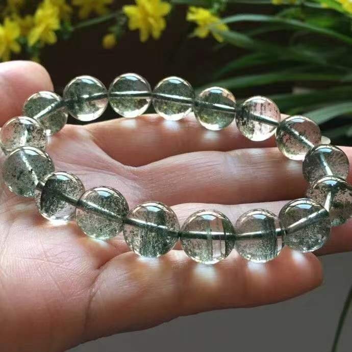 Natural Green Phantom Crystal Quartz Bracelet Adult Collectibles