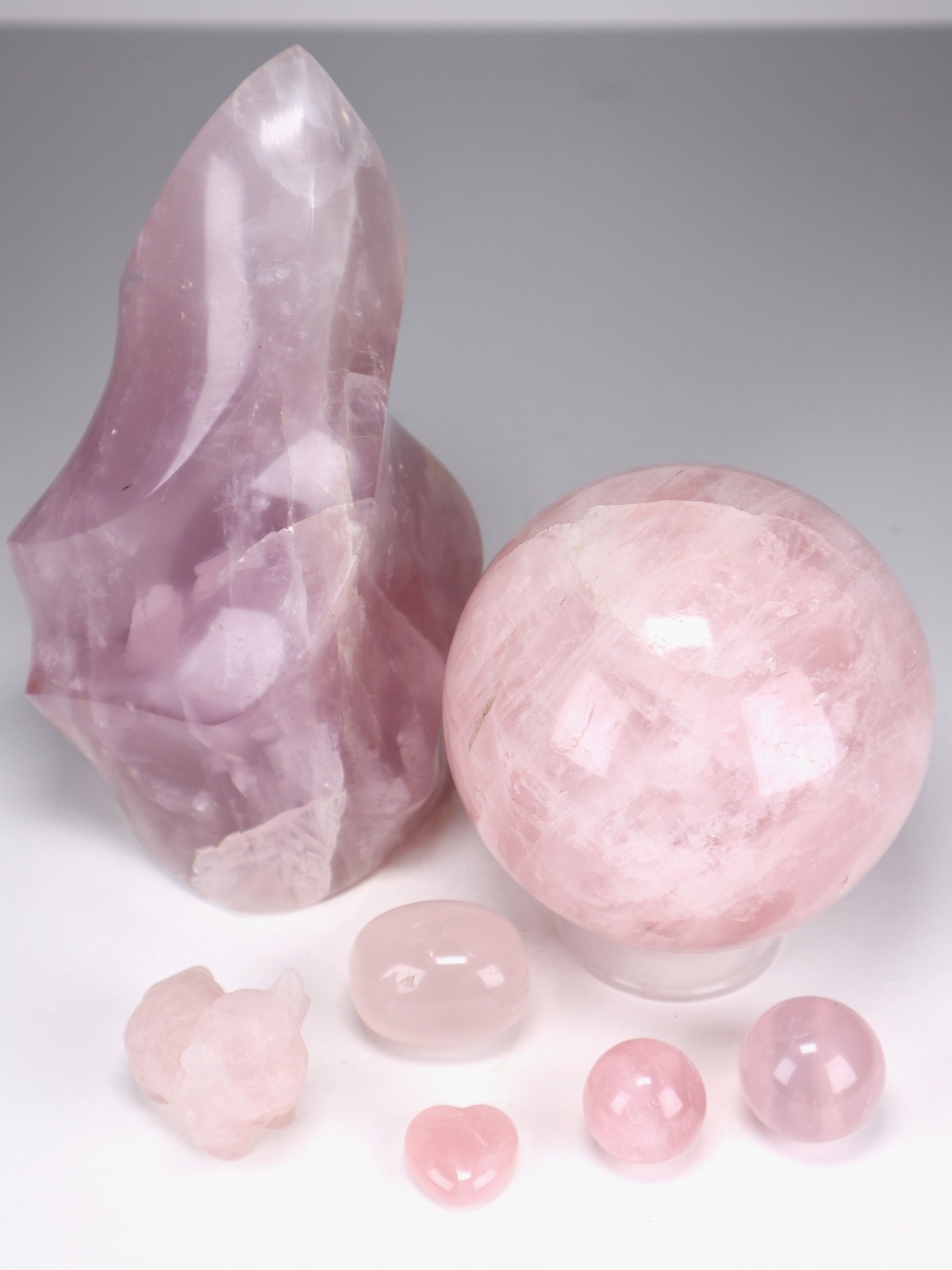 2kg+ ROSE QUARTZ Crystal Collection Sphere Flame Freeform Pink Quartz Healing