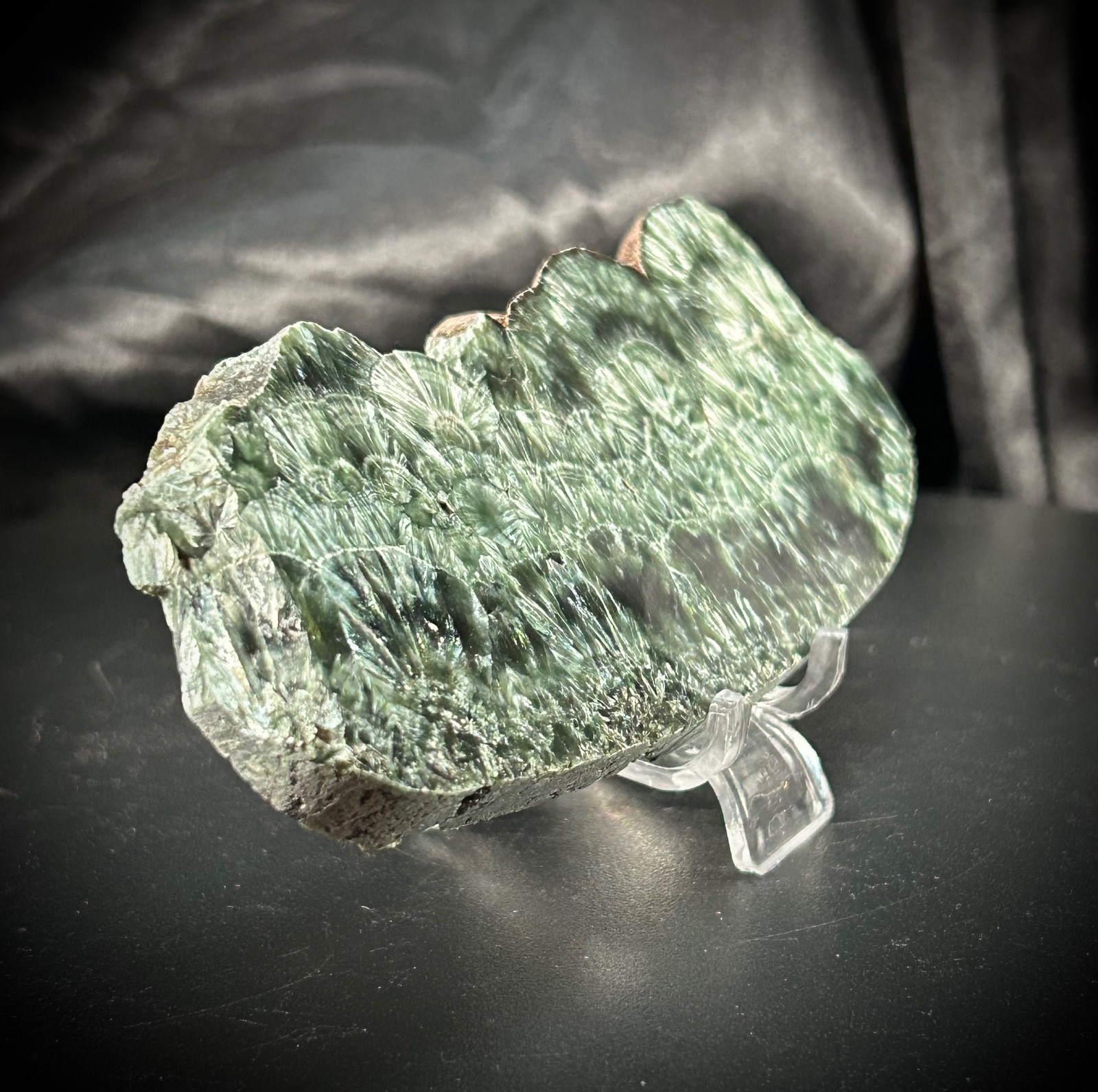 5.34″ Seraphinite Slab Polished Front/Unpolished Back 4.1oz (116 grams)