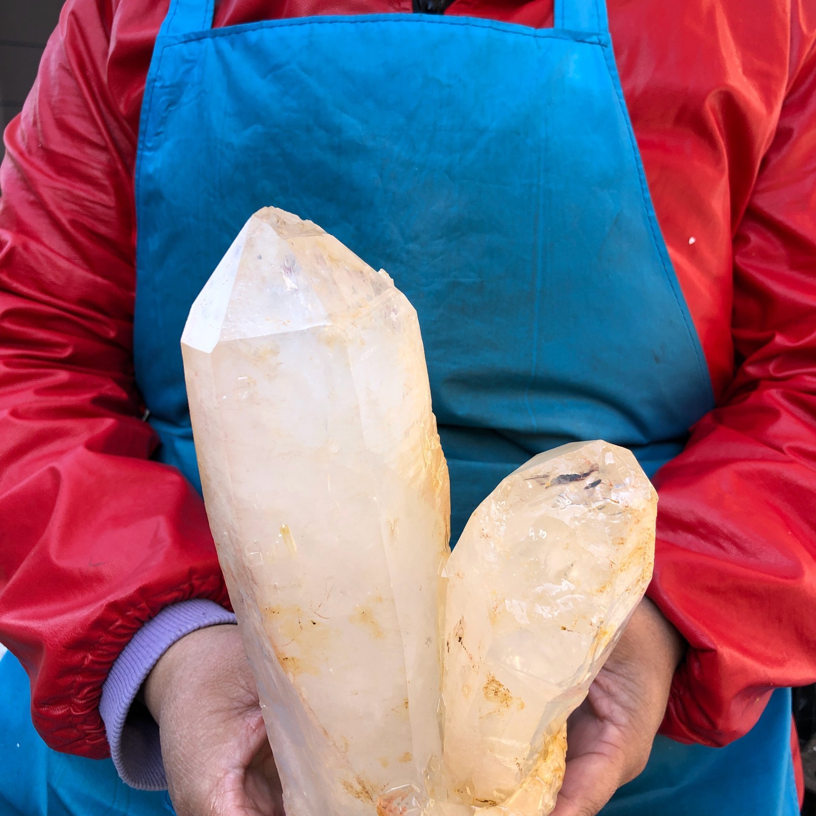 4.95LB Natural Transparent White Quartz Crystal Cluster Specimen Healing 3356
