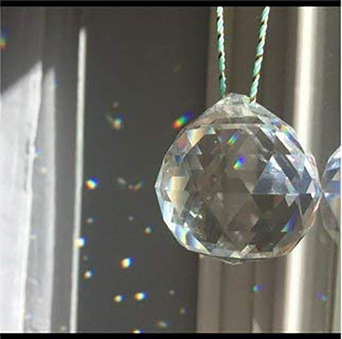 20 Pack 20mm Clear Crystal Ball Prisms Suncatcher Hanging Faceted Decor Beads