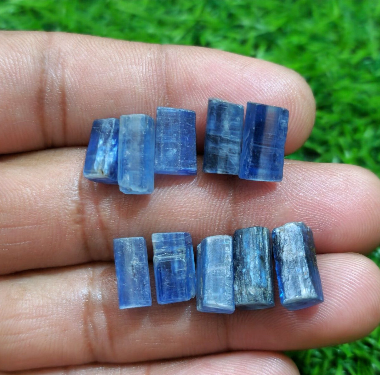 10 Pcs Lot Size 10-13 mm Fabulous A+ Blue Kyanite Raw Loose Gemstone For Jewelry