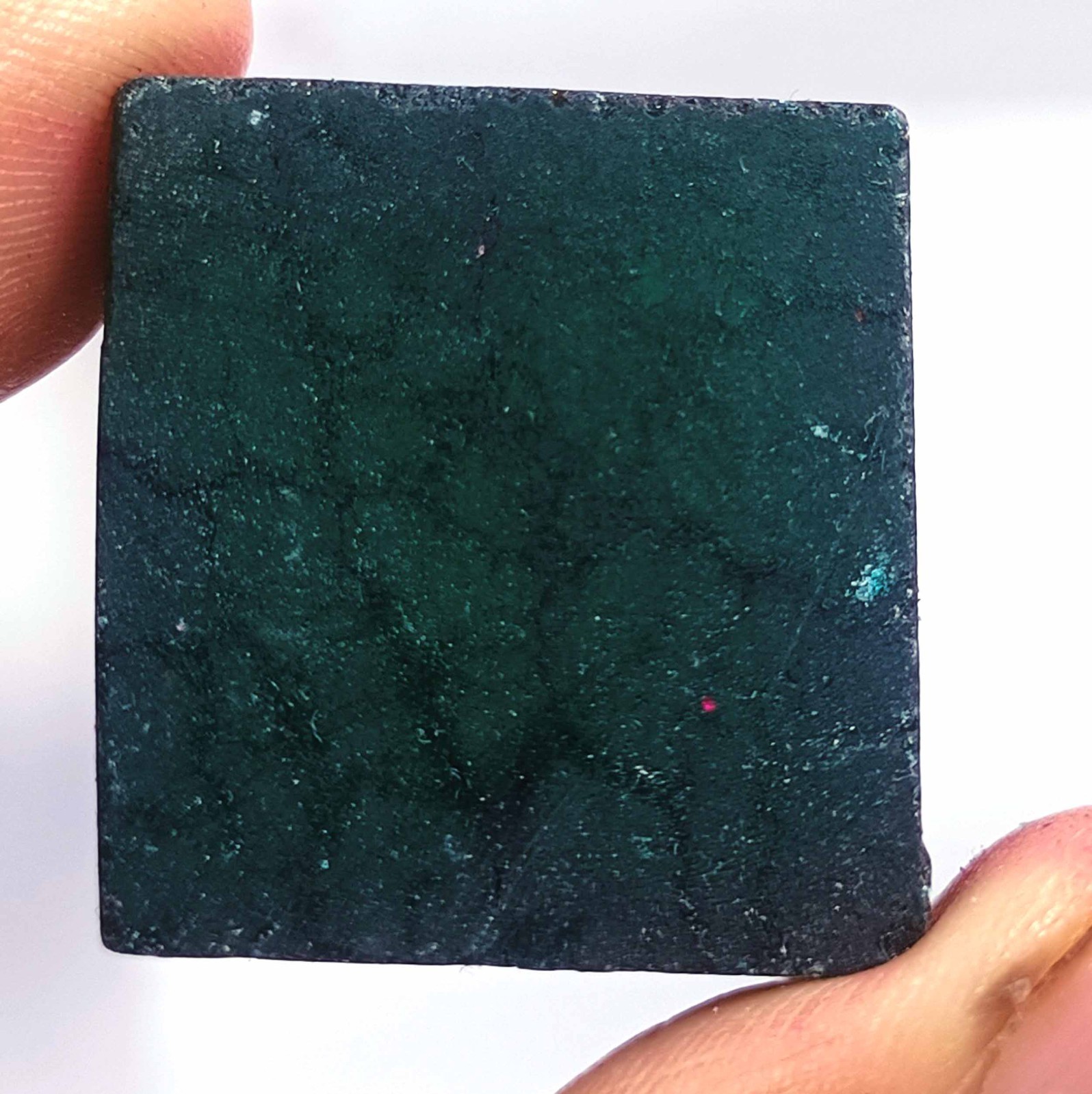 182.35 Ct Natural Green Emerald Cube Uncut Rough Dyed Opaque Loose Gemstone NCH