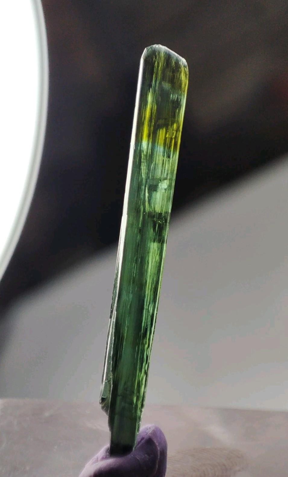 Multi Colour Tourmaline Gemmy Crystal With Nice Colour & Unique Growth.