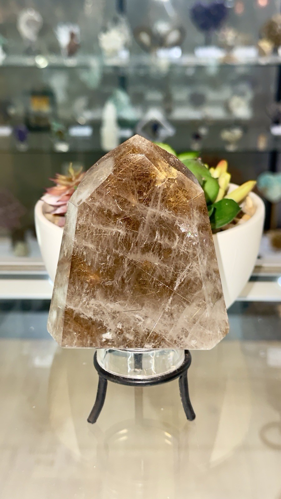 Golden rutile quartz Tower