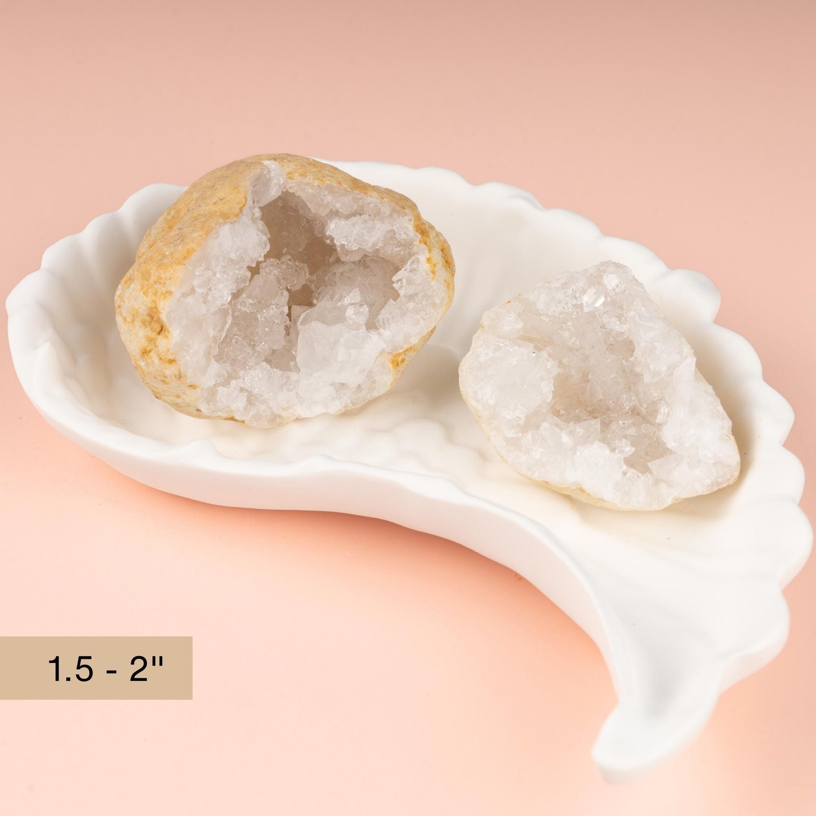 Geode Crystal 1.5-2″ Cracked Quartz Druzy Cluster for Decor, Crystal Gift