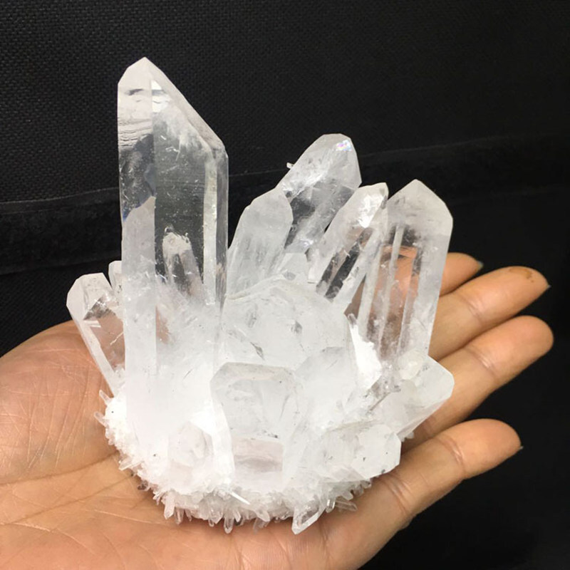300-400g Natural Clear Quartz Crystal Cluster Raw Ore Stone Druzy Geode Specimen