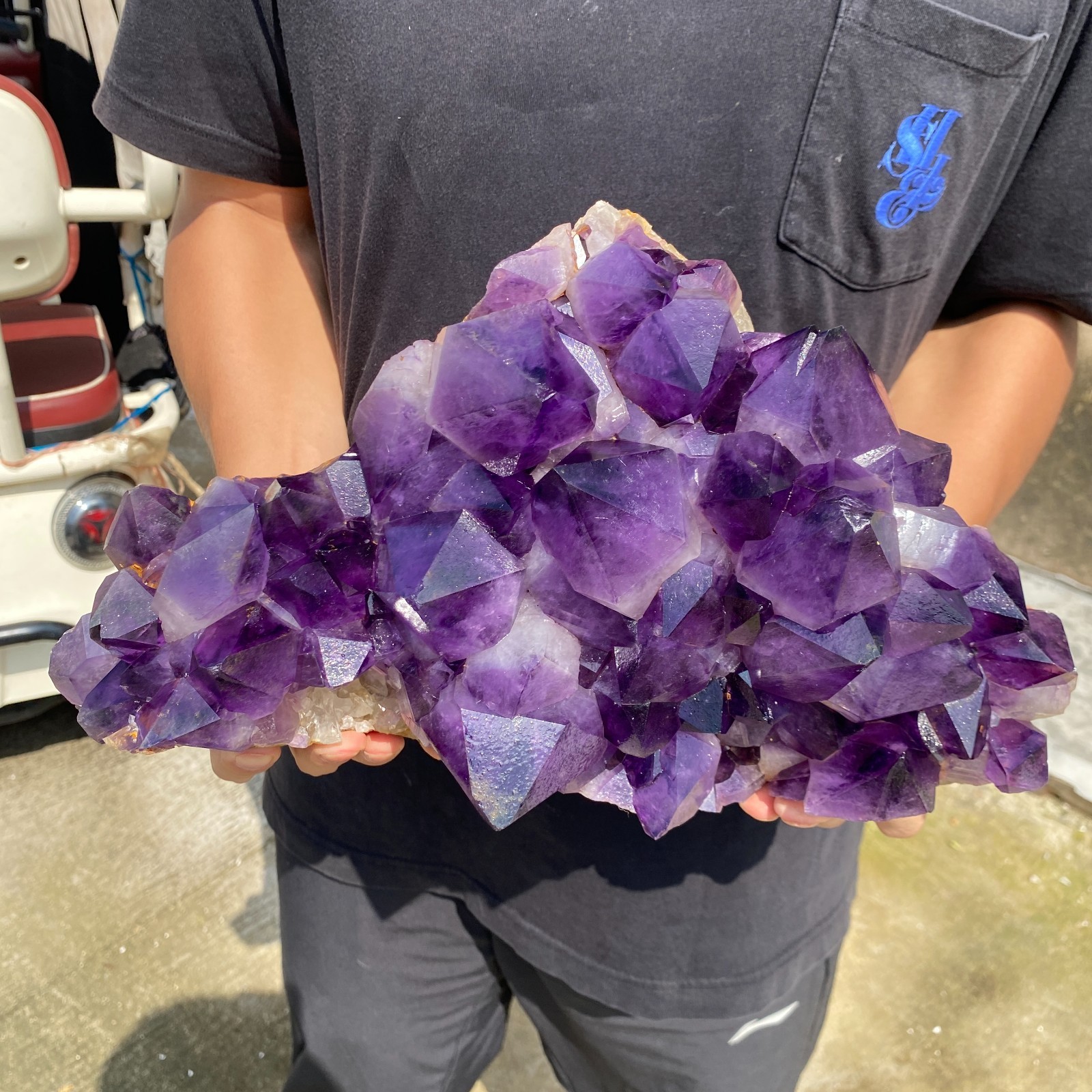 19.3LB Natural Amethyst geode quartz cluster crystal specimen Healing Specimen
