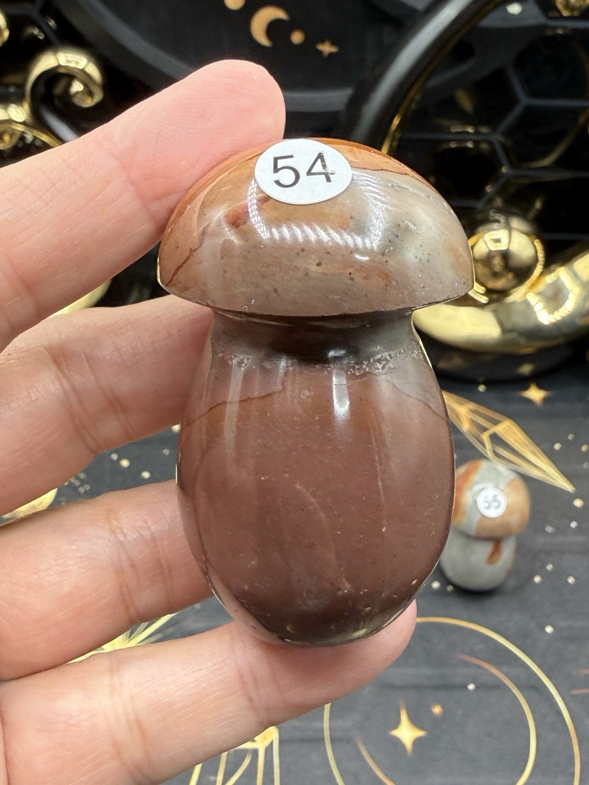 Natural Polychrome Jasper Mushrooms Carvings Free shipping