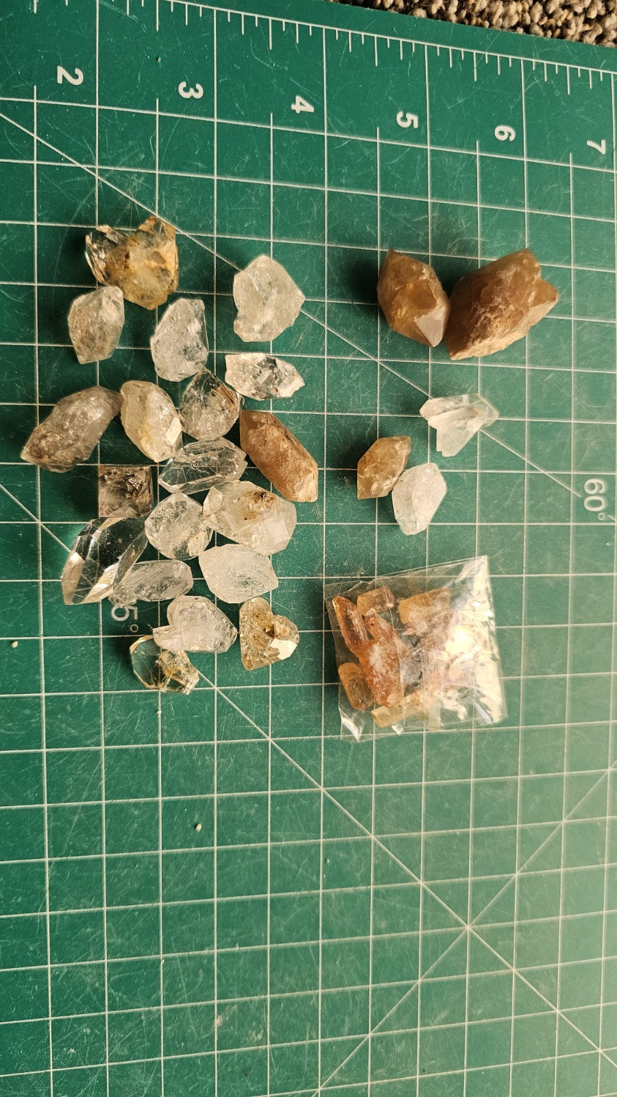 Large Lot Herkimer Diamond Quartz Double Terminated And Imperial Topaz