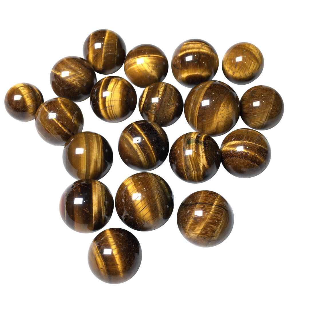 AAAA 40mm Natural Tiger’s eye jasper sphere Quartz Crystal Ball Healing US Ship