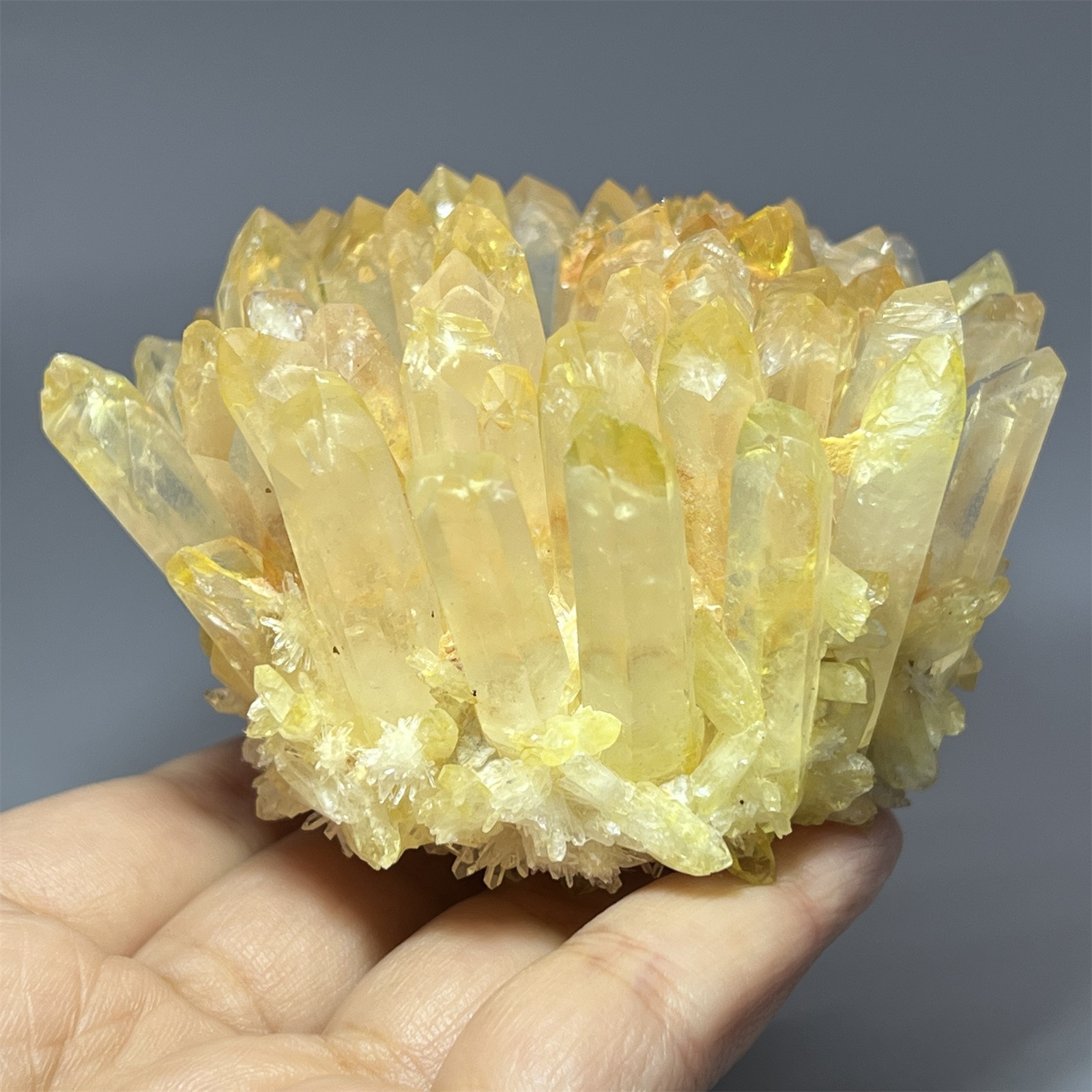 290g+ New Find yellow Phantom Quartz Crystal Cluster Mineral Specimen Random 1PC