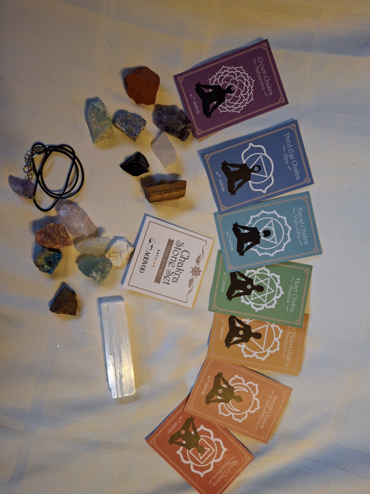 Crystals and Healing Stones Chakra Set Authentic Natural Raw Crystals