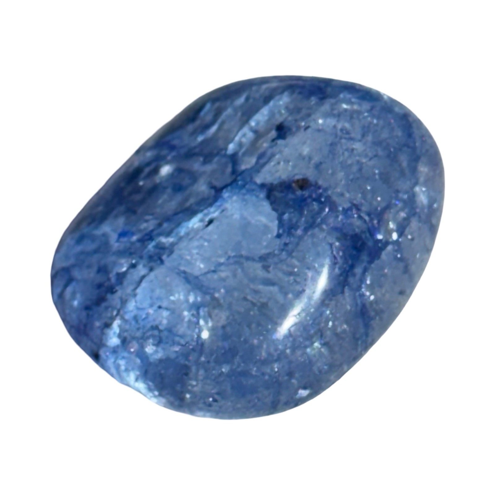 Blue Crackle Quartz – Tumbled Stone – B
