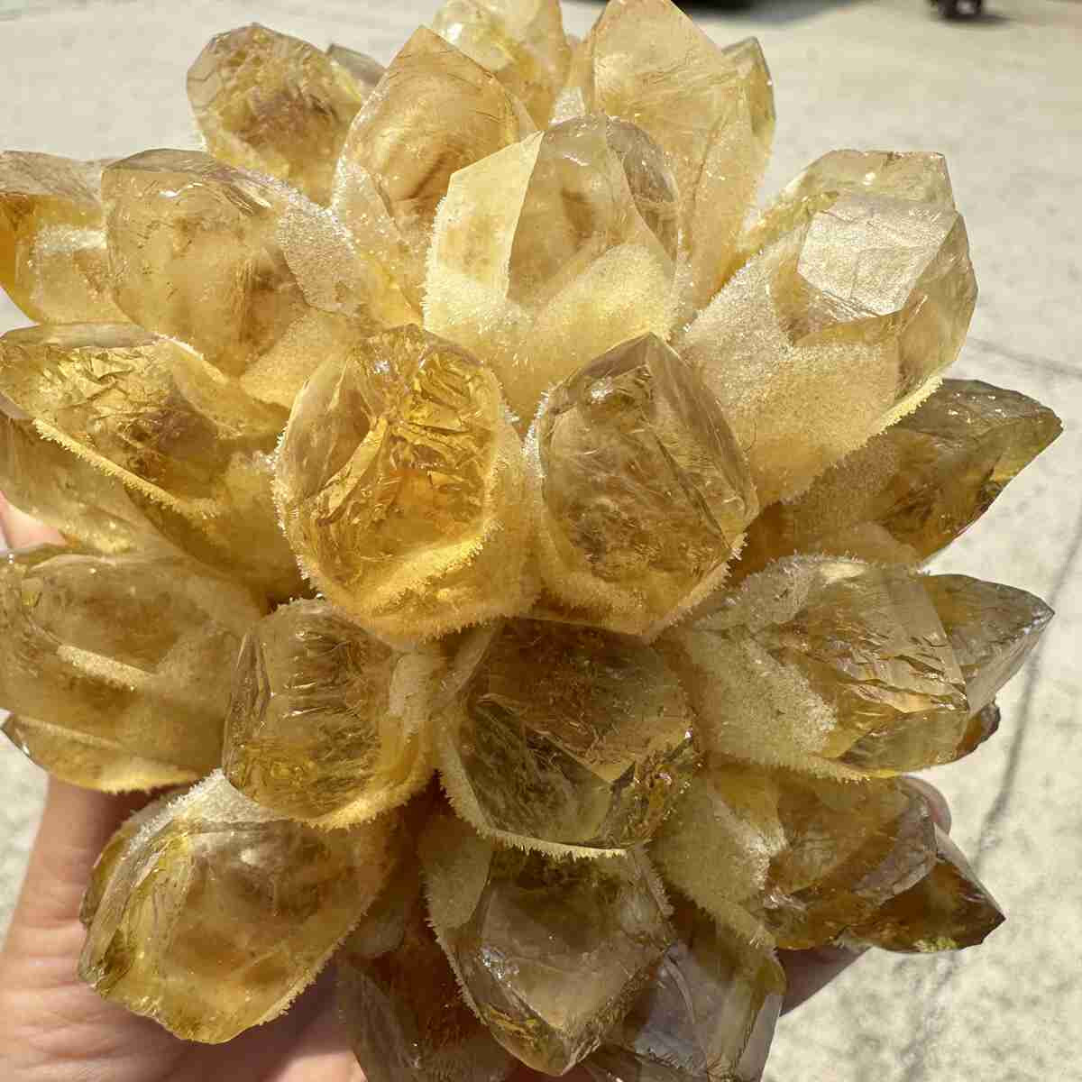 1pc natural citrine cluster Quartz Crystal specimen Mineral Healing decor 300g+