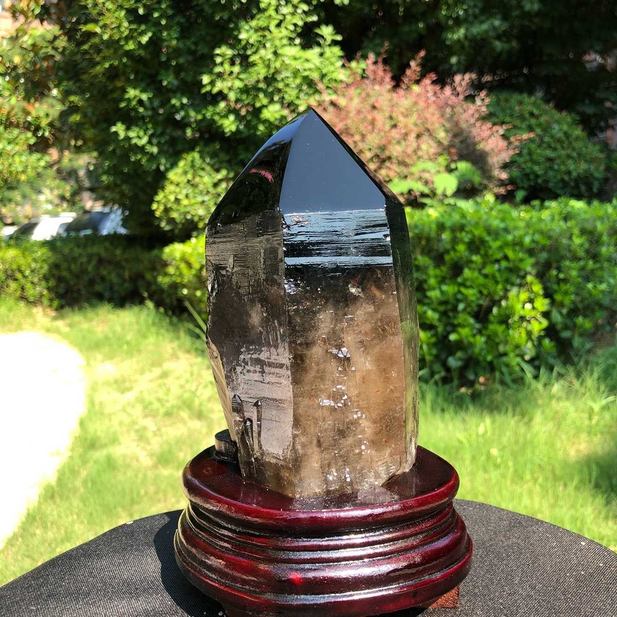 1940g Natural tea crystal specimen + pedestal MH1766