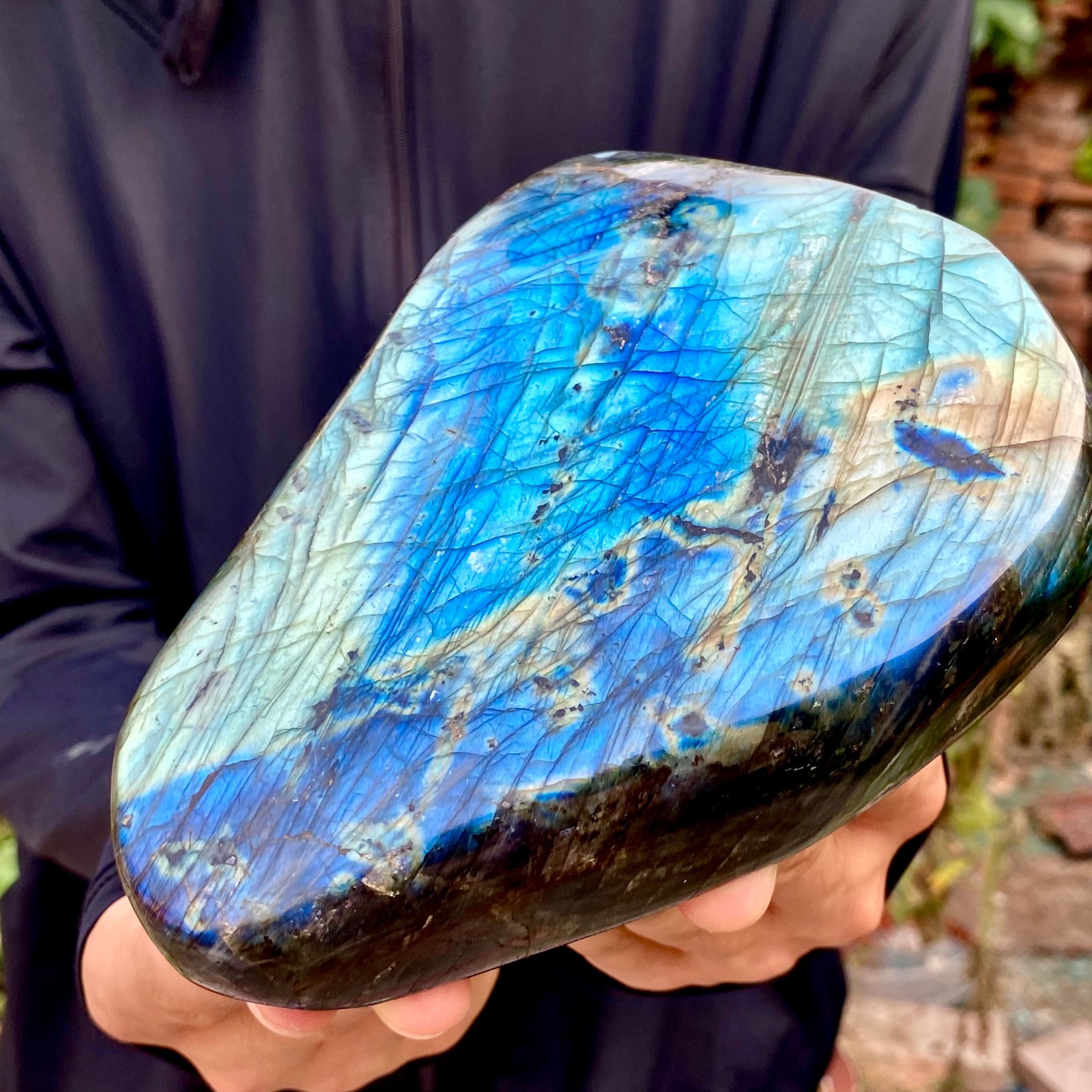 3.2LB Natural Gorgeous Labradorite Quartz Crystal Stone Specimen Healing