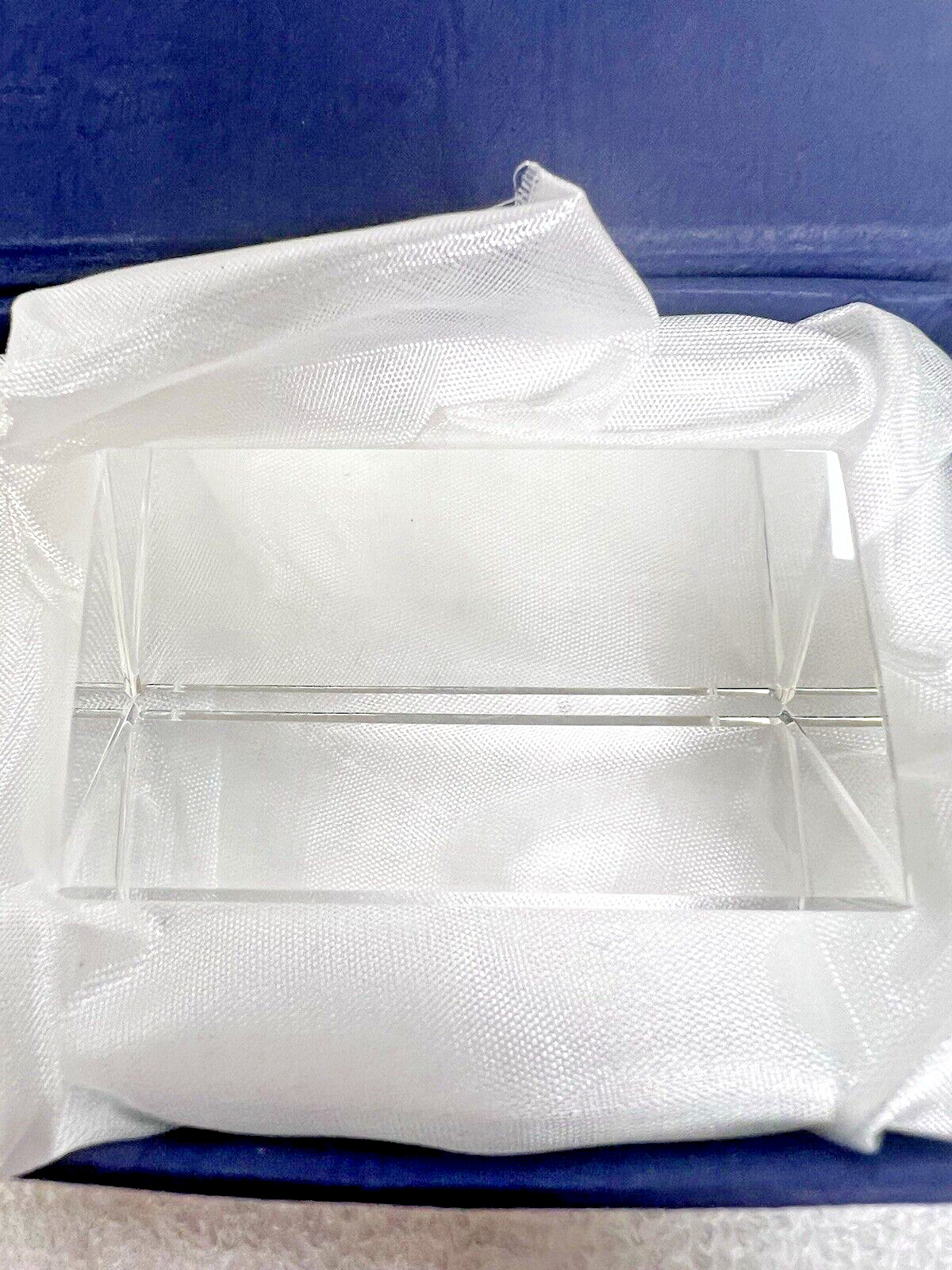 Amlong Crystal Triangle Prism in Box Used 2 1/4 x 1 1/4 Original Box