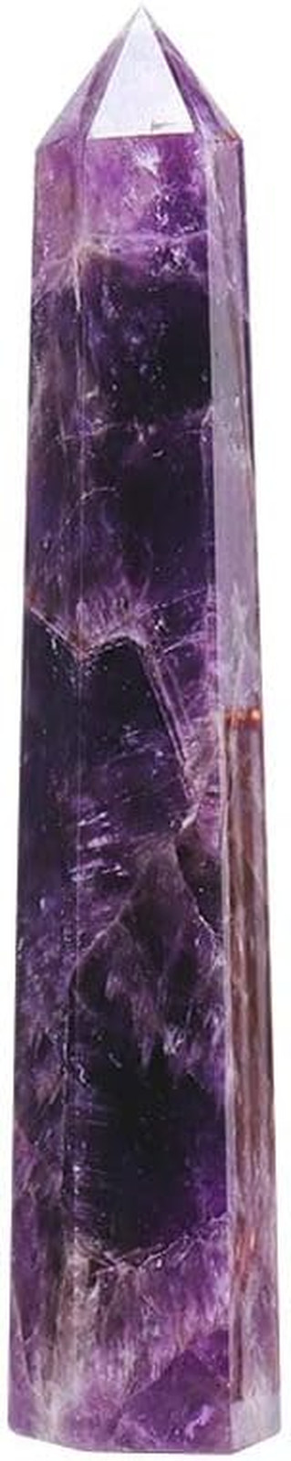 Amethyst Large Crystal Tower Natural Dream 5.9″-6.3″ 6 Faceted Single Point Chak