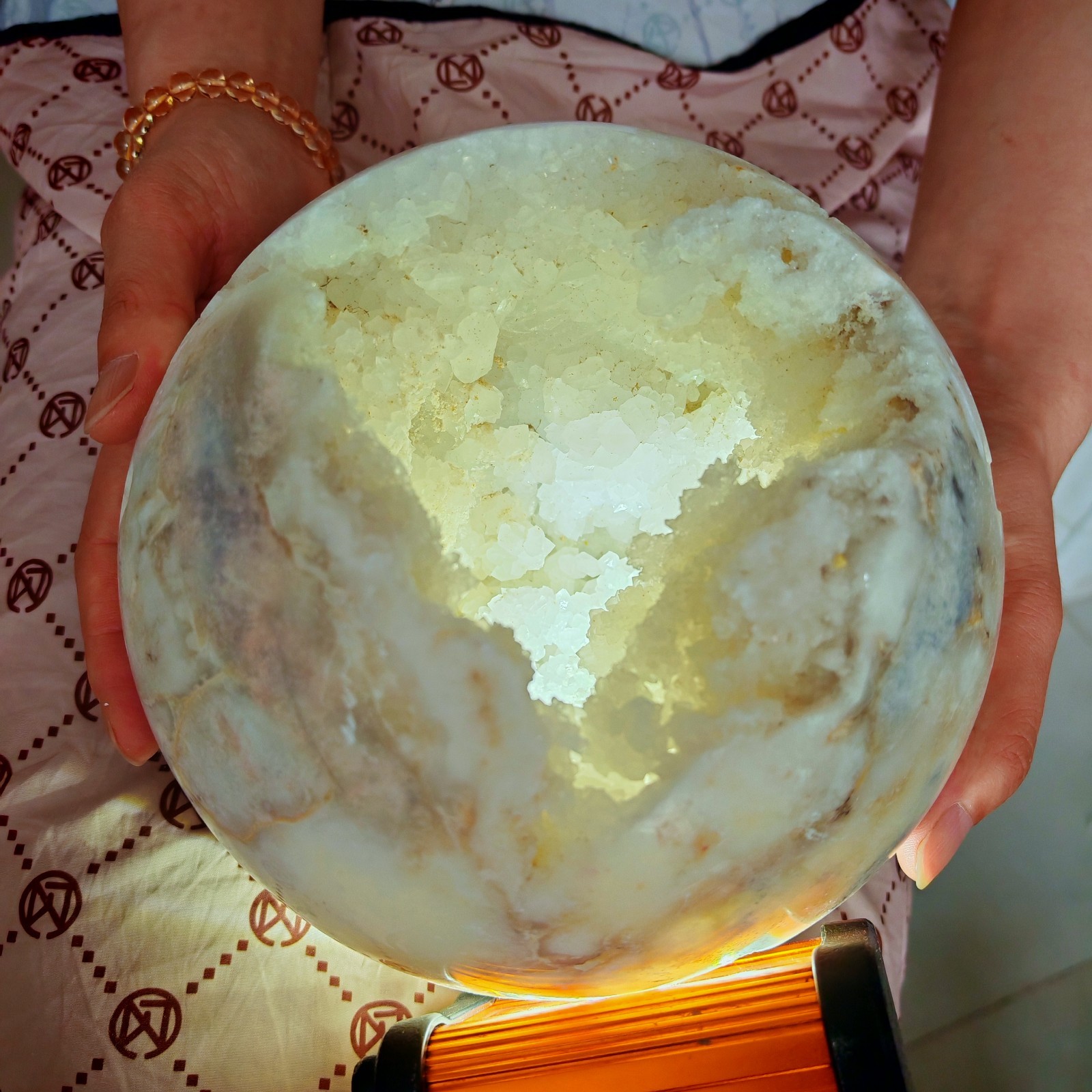 10LB RARE Natura crystal Moroccan Geode Sphere Quartz Crystal Healing