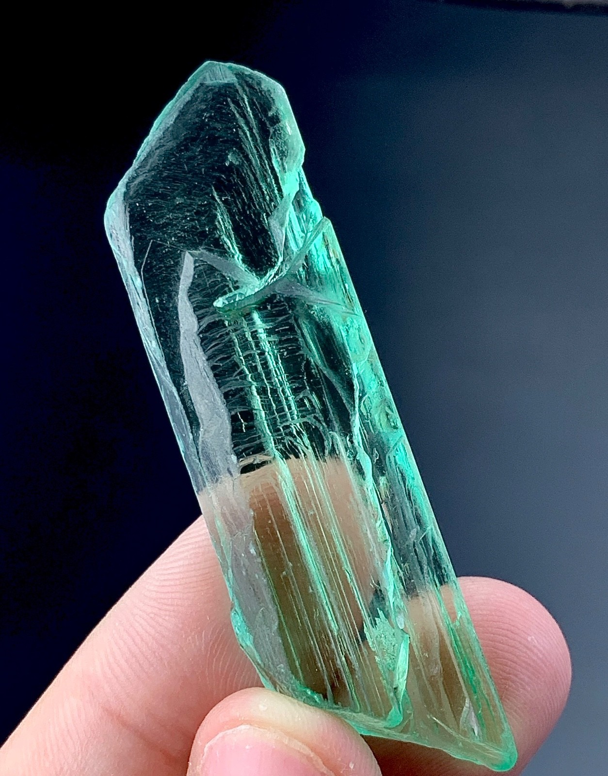 70 Carat Green kunzite Crystal specimen From Afghanistan