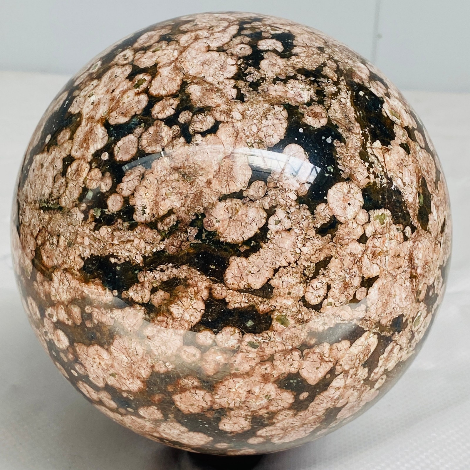Natural Polished Pink cherry blossom agate BALL Madagascar 4340G ( 9.56LB )
