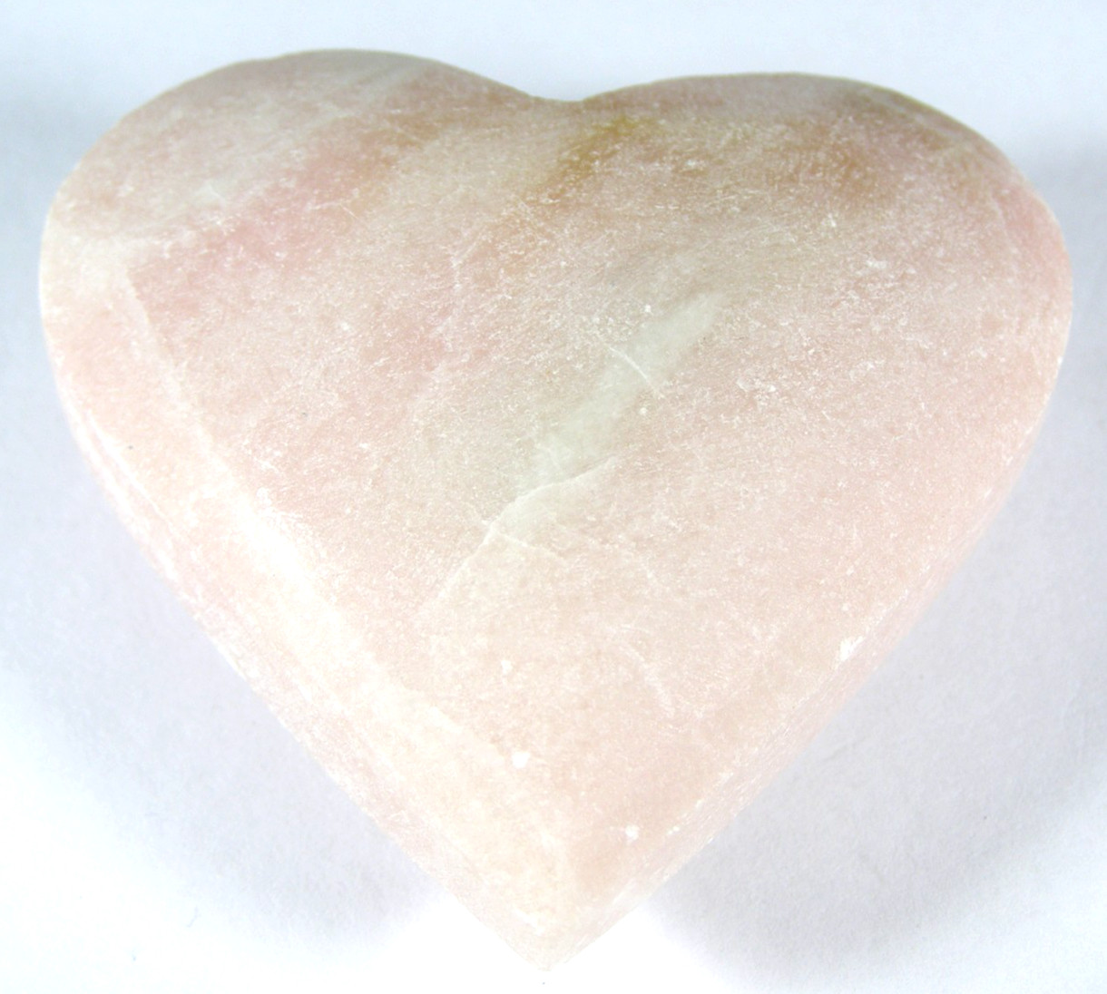LOVELY PALE PINK OPAL HEART 5.7 x 5.6 cms 94 gms #10 – love, gentle kindness