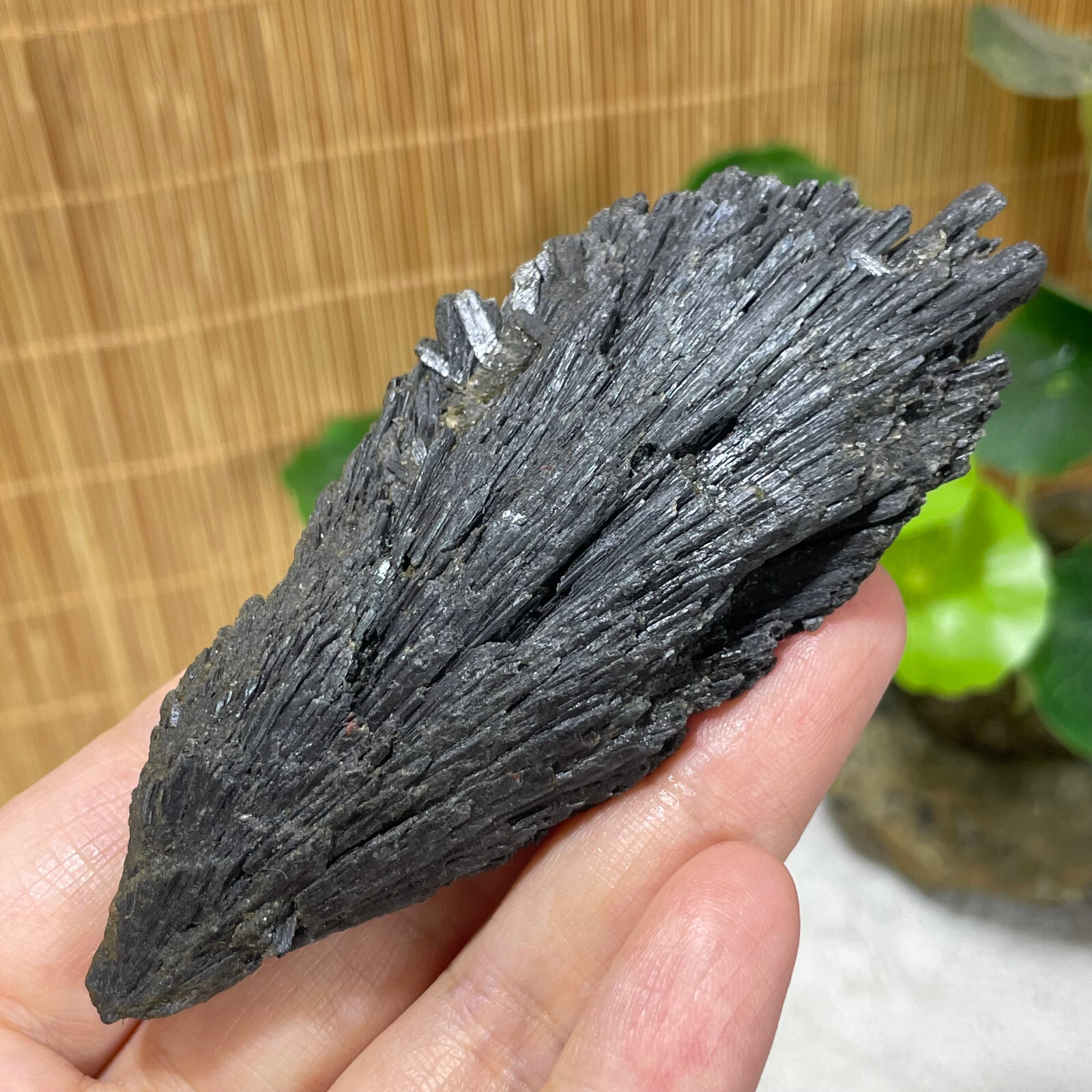 74g Natural Irregular natural black crystal cluster mineral specimen（dian qishi）