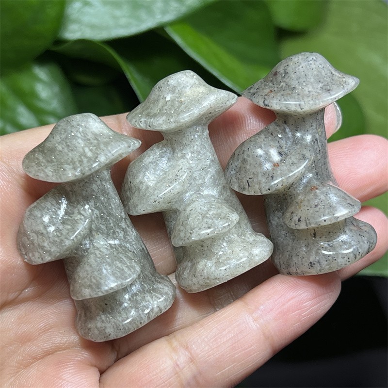 1pc Natural white Phantom Mushroom Skull gem Quartz Crystal Skull Random 1.5″