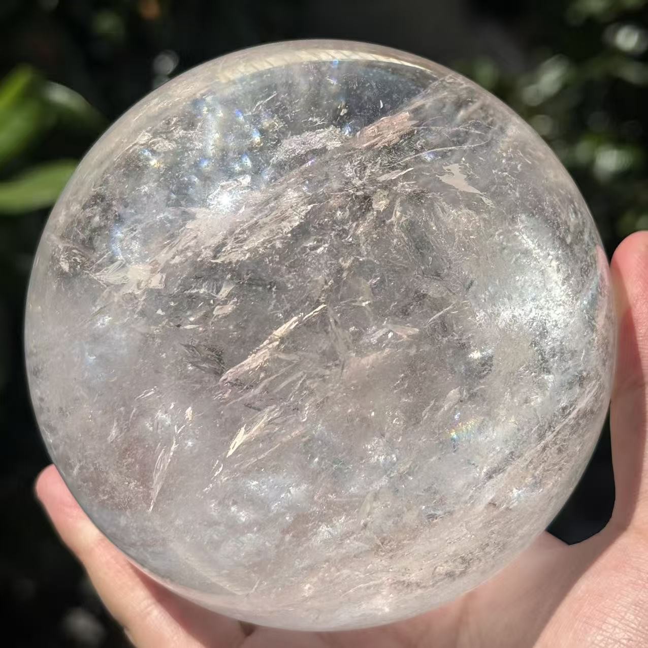 4.3LB Natural Top Grade Large Clear Quartz Sphere Crystal Ball Healing Stone