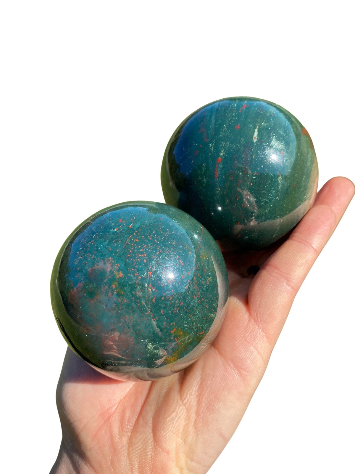 Bloodstone Sphere, Natural Bloodstone from India