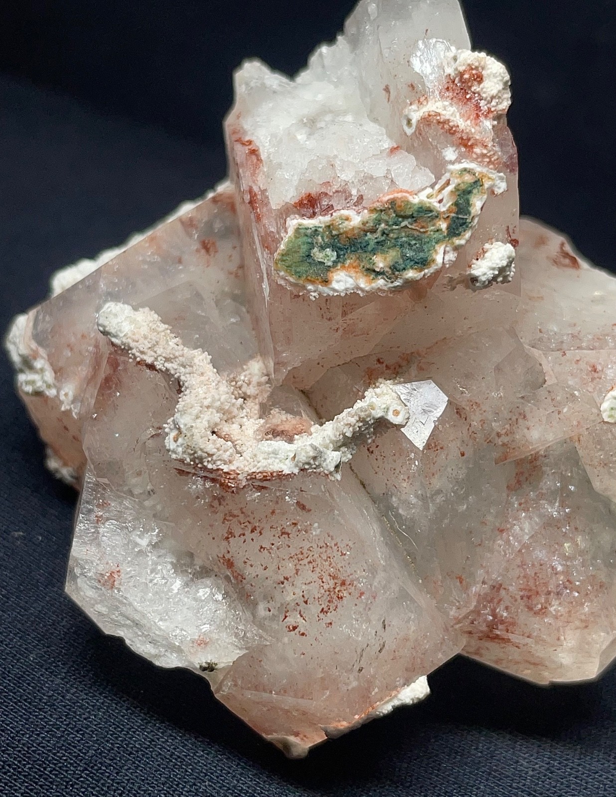 Natural red Apophyllite crystal specimen 146 gr 6.6×7.5×5.5 cm video