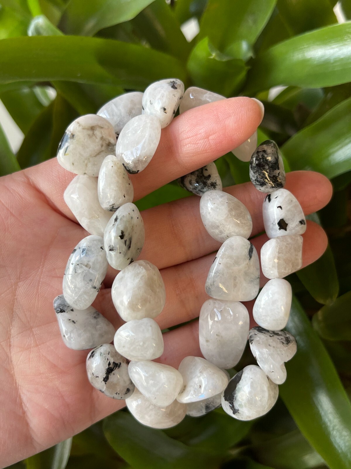 Grade A++ Rainbow Moonstone Crystal Nugget Bracelet 13-19 mm, Wholesale Bulk Lot