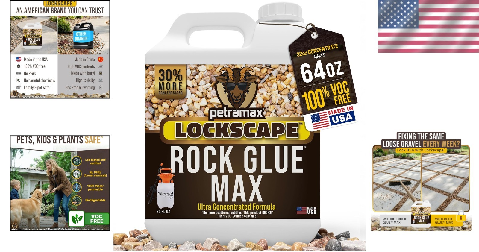 Max Rock Glue – Landscape Adhesive & Gravel Stabilizer