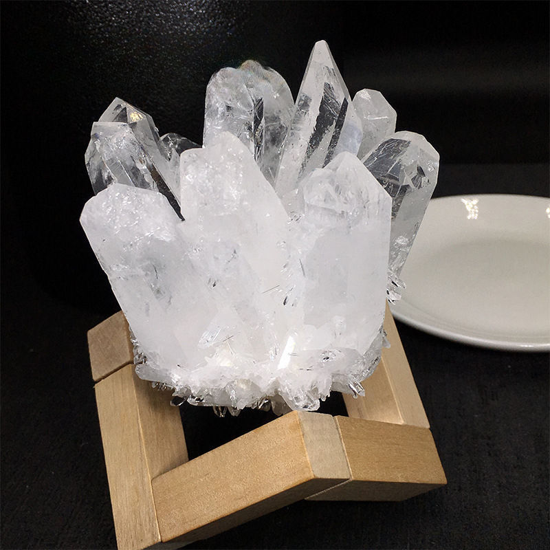 300-400g Natural Clear Quartz Crystal Cluster Raw Ore Stone Druzy Geode Specimen