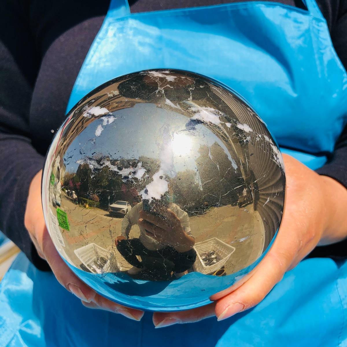 10 LB Natural Chalcopyrite Polished Sphere for Home Decor Collectible 4267